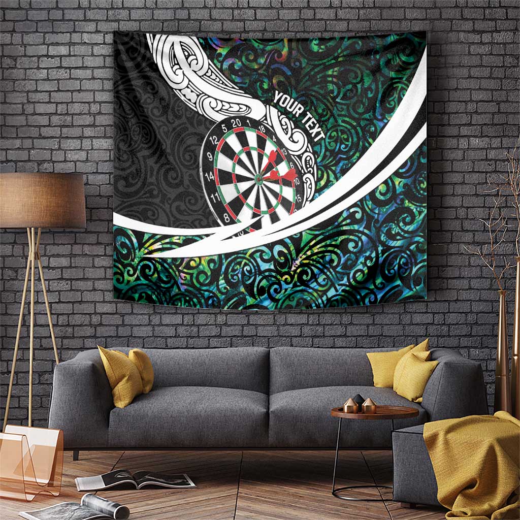 Personalized NZ Darts Tapestry Paua Shell Maori Koru Whakairo - Aussie Hoodie