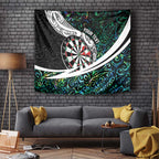 Personalized NZ Darts Tapestry Paua Shell Maori Koru Whakairo - Aussie Hoodie