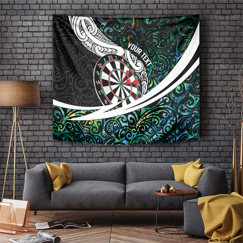 Personalized NZ Darts Tapestry Paua Shell Maori Koru Whakairo - Aussie Hoodie
