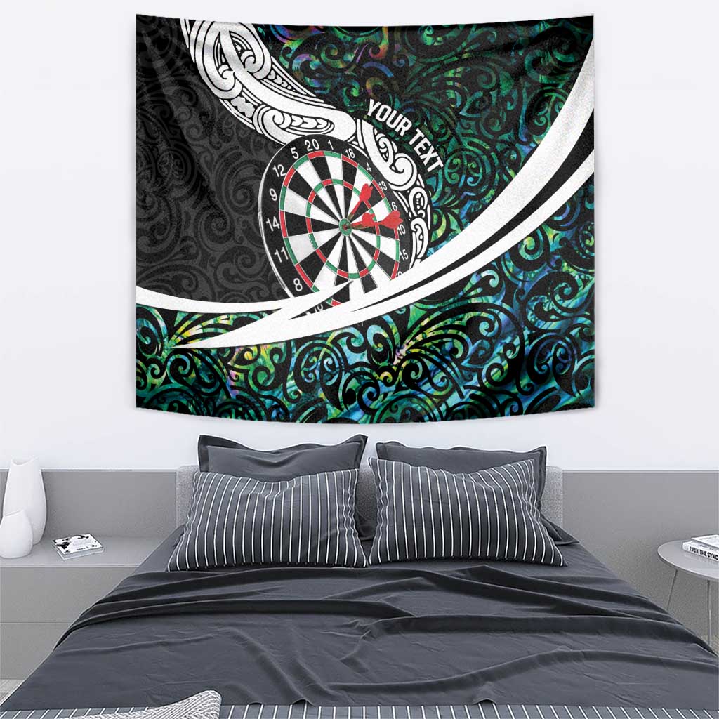 Personalized NZ Darts Tapestry Paua Shell Maori Koru Whakairo - Aussie Hoodie