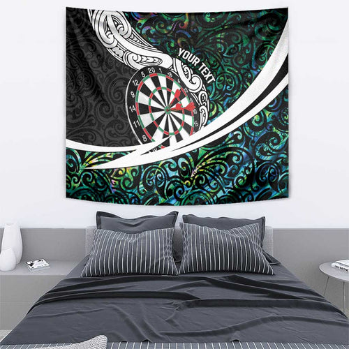 Personalized NZ Darts Tapestry Paua Shell Maori Koru Whakairo - Aussie Hoodie