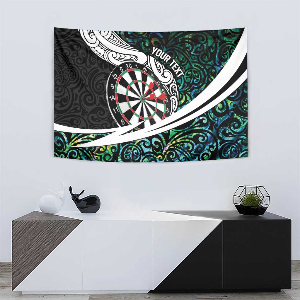 Personalized NZ Darts Tapestry Paua Shell Maori Koru Whakairo - Aussie Hoodie