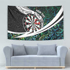 Personalized NZ Darts Tapestry Paua Shell Maori Koru Whakairo - Aussie Hoodie