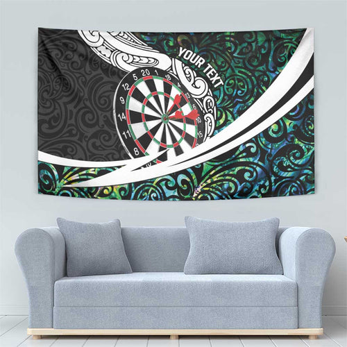 Personalized NZ Darts Tapestry Paua Shell Maori Koru Whakairo - Aussie Hoodie