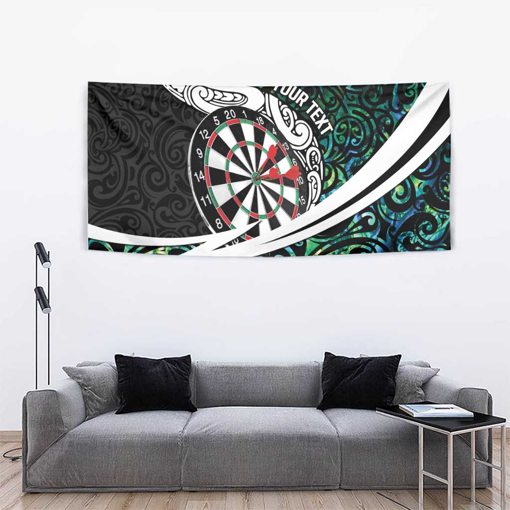 Personalized NZ Darts Tapestry Paua Shell Maori Koru Whakairo - Aussie Hoodie