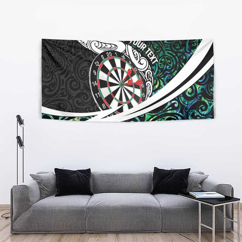Personalized NZ Darts Tapestry Paua Shell Maori Koru Whakairo - Aussie Hoodie