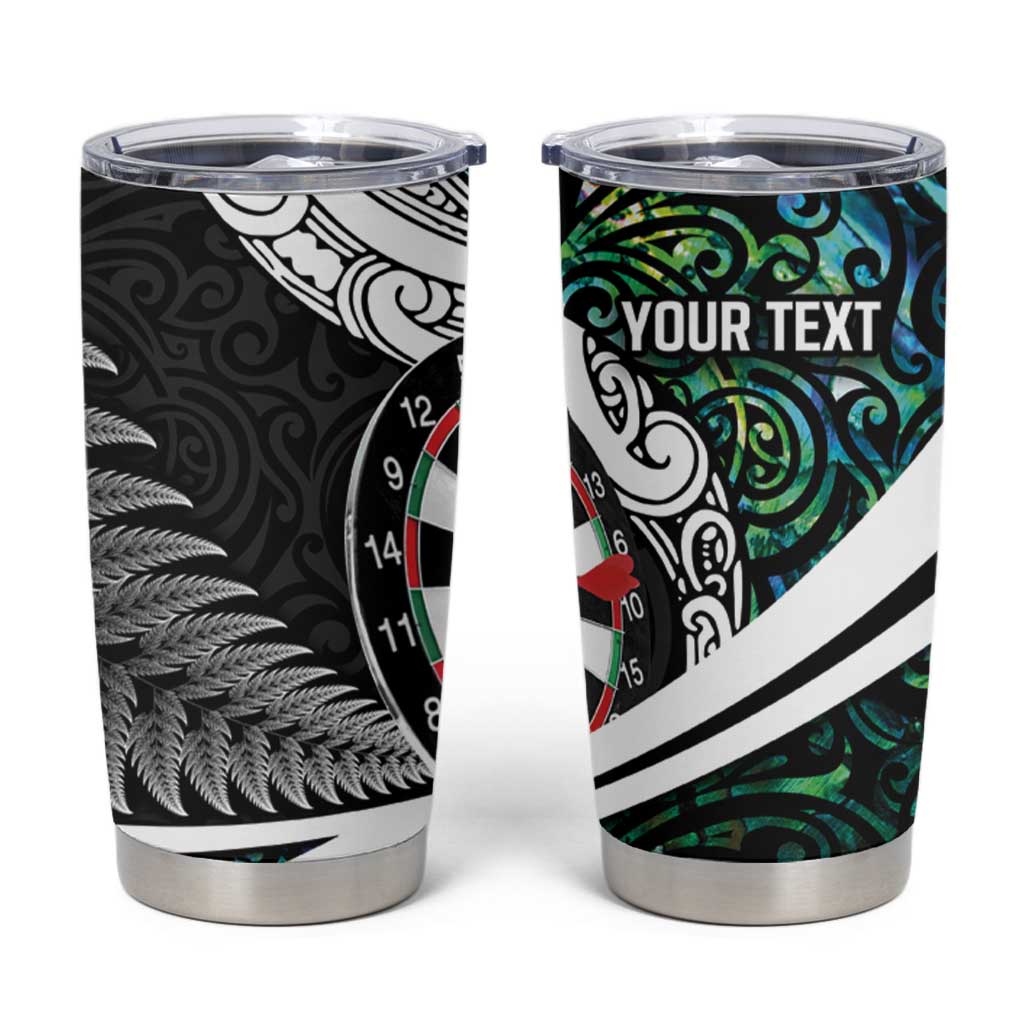 Personalized NZ Darts Tumbler Cup Paua Shell Maori Koru Whakairo - Aussie Hoodie