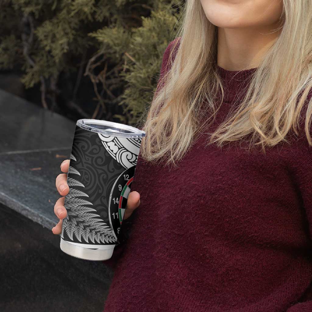 Personalized NZ Darts Tumbler Cup Paua Shell Maori Koru Whakairo - Aussie Hoodie
