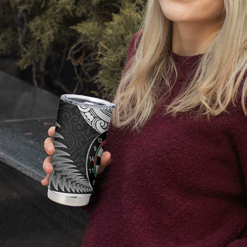 Personalized NZ Darts Tumbler Cup Paua Shell Maori Koru Whakairo - Aussie Hoodie