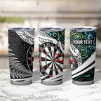 Personalized NZ Darts Tumbler Cup Paua Shell Maori Koru Whakairo - Aussie Hoodie