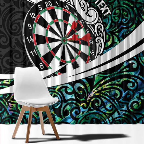 Personalized NZ Darts Window Curtain Paua Shell Maori Koru Whakairo - Aussie Hoodie