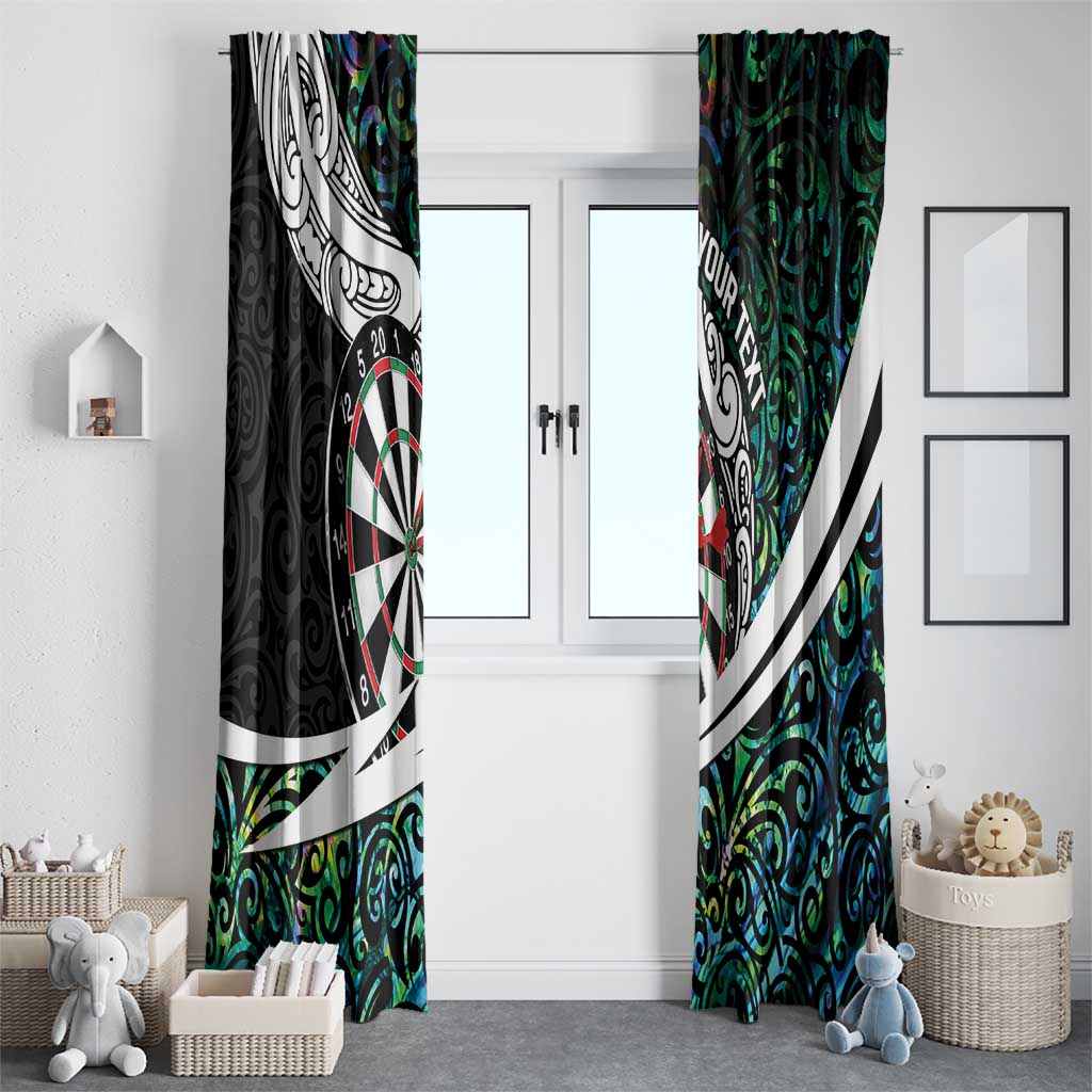 Personalized NZ Darts Window Curtain Paua Shell Maori Koru Whakairo - Aussie Hoodie