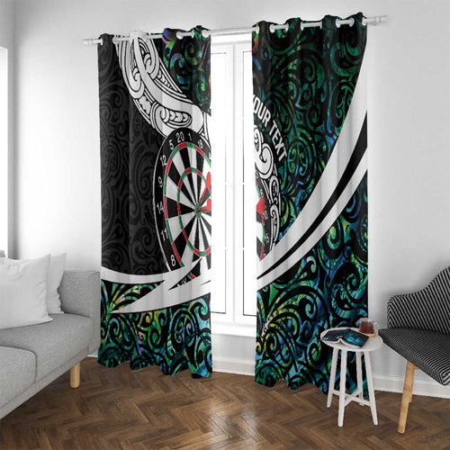 Personalized NZ Darts Window Curtain Paua Shell Maori Koru Whakairo - Aussie Hoodie