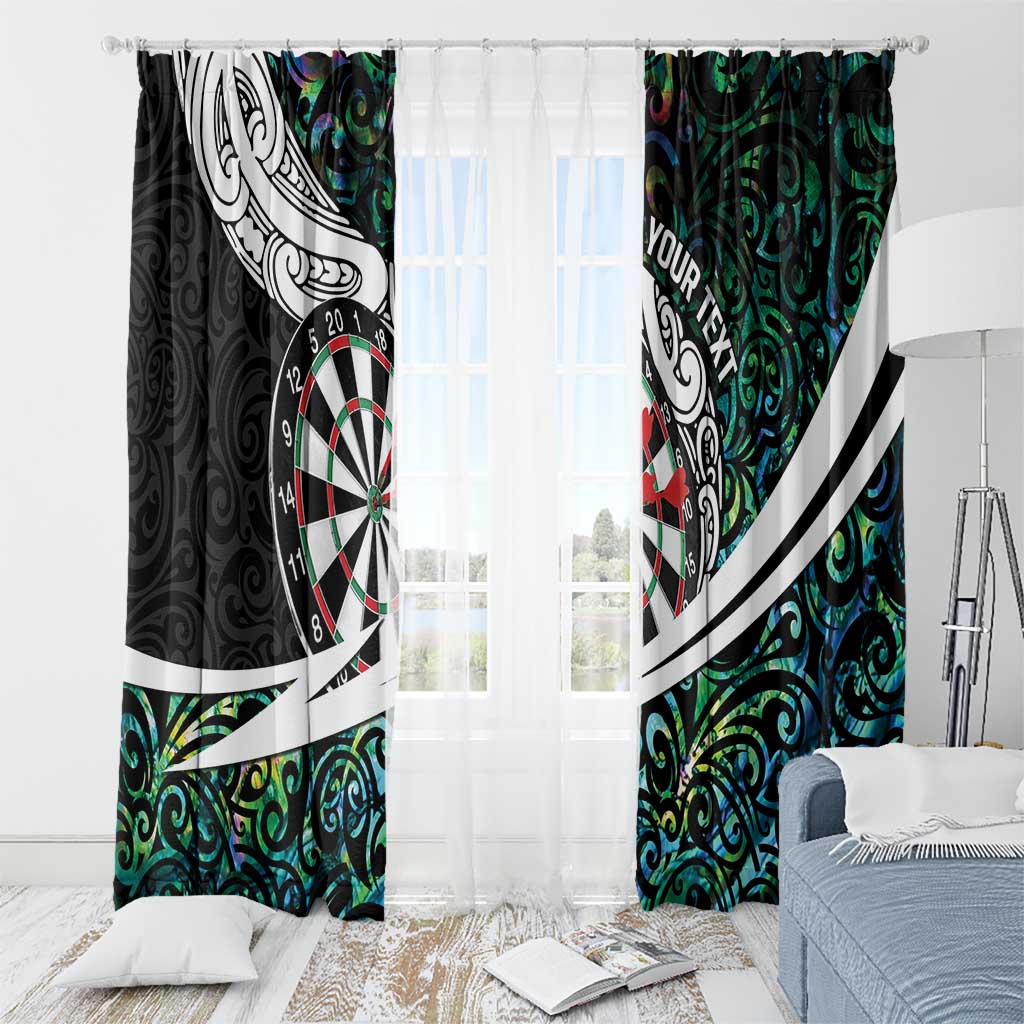 Personalized NZ Darts Window Curtain Paua Shell Maori Koru Whakairo - Aussie Hoodie