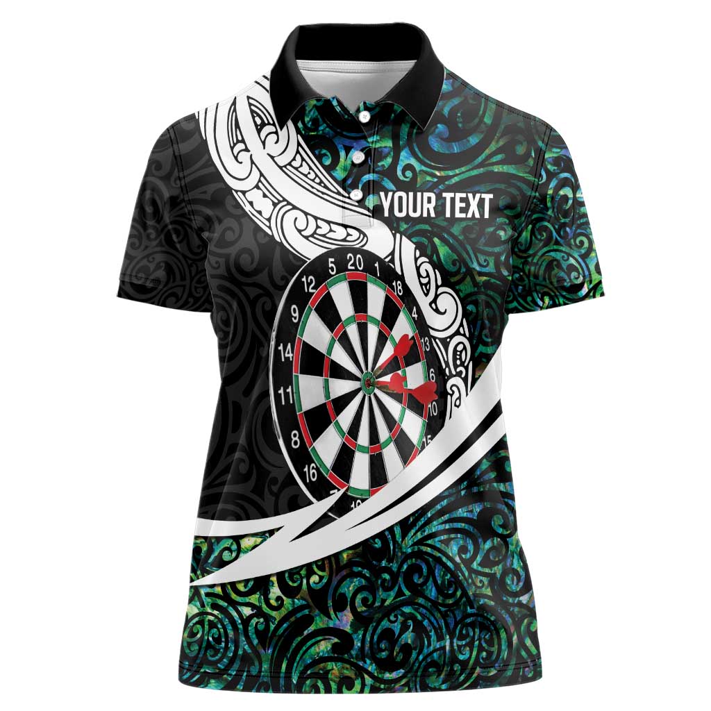 Personalized NZ Darts Women Polo Shirt Paua Shell Maori Koru Whakairo - Aussie Hoodie