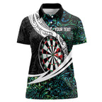 Personalized NZ Darts Women Polo Shirt Paua Shell Maori Koru Whakairo - Aussie Hoodie