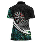 Personalized NZ Darts Women Polo Shirt Paua Shell Maori Koru Whakairo - Aussie Hoodie
