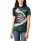 Personalized NZ Darts Women Polo Shirt Paua Shell Maori Koru Whakairo - Aussie Hoodie