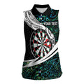 Personalized NZ Darts Women Sleeveless Polo Shirt Paua Shell Maori Koru Whakairo - Aussie Hoodie