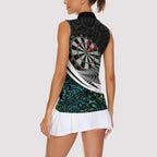 Personalized NZ Darts Women Sleeveless Polo Shirt Paua Shell Maori Koru Whakairo - Aussie Hoodie