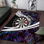 Personalized NZ Darts Area Rug Paua Shell Maori Koru Whakairo - Purple - Aussie Hoodie
