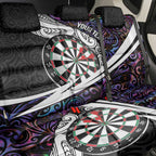 Personalized NZ Darts Back Car Seat Cover Paua Shell Maori Koru Whakairo - Purple - Aussie Hoodie