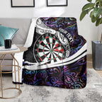 Personalized NZ Darts Blanket Paua Shell Maori Koru Whakairo - Purple - Aussie Hoodie