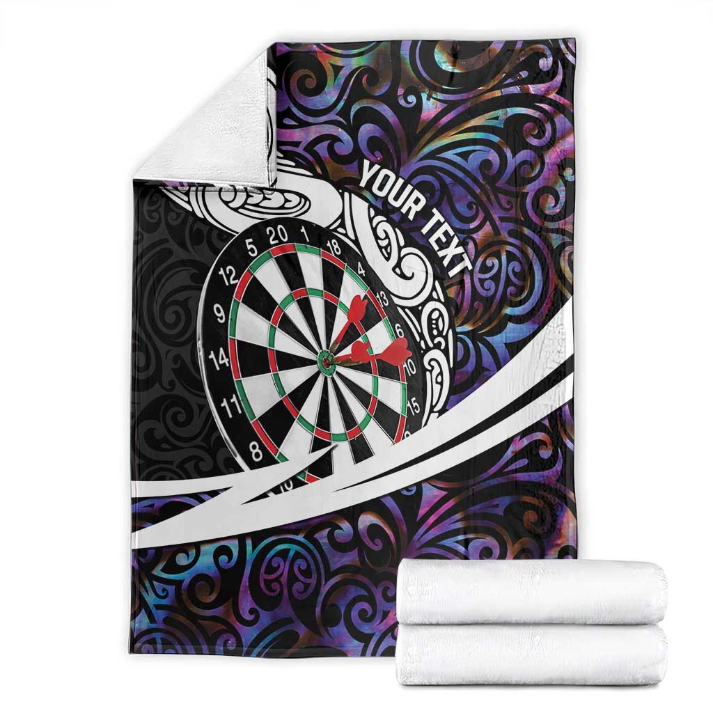 Personalized NZ Darts Blanket Paua Shell Maori Koru Whakairo - Purple - Aussie Hoodie