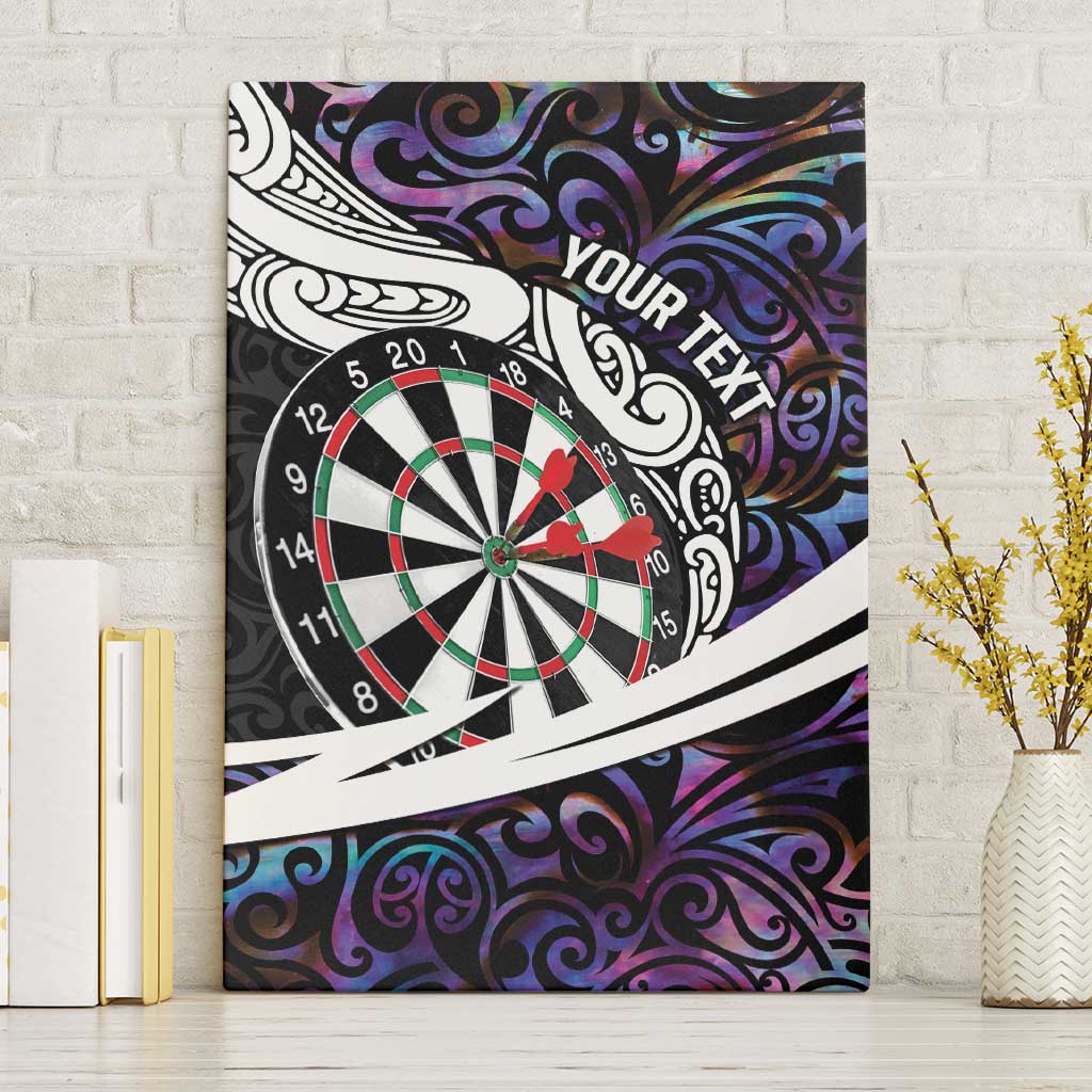 Personalized NZ Darts Canvas Wall Art Paua Shell Maori Koru Whakairo - Purple - Aussie Hoodie