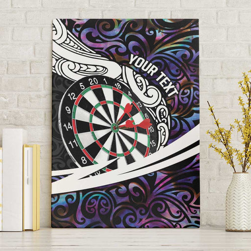 Personalized NZ Darts Canvas Wall Art Paua Shell Maori Koru Whakairo - Purple - Aussie Hoodie