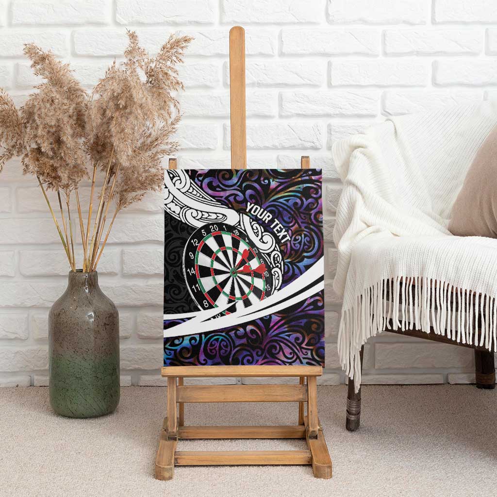 Personalized NZ Darts Canvas Wall Art Paua Shell Maori Koru Whakairo - Purple - Aussie Hoodie