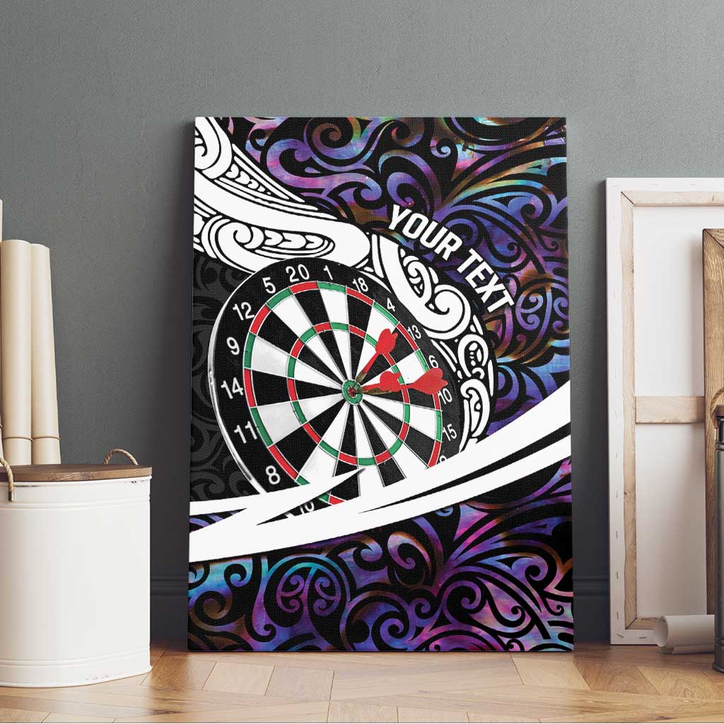 Personalized NZ Darts Canvas Wall Art Paua Shell Maori Koru Whakairo - Purple - Aussie Hoodie