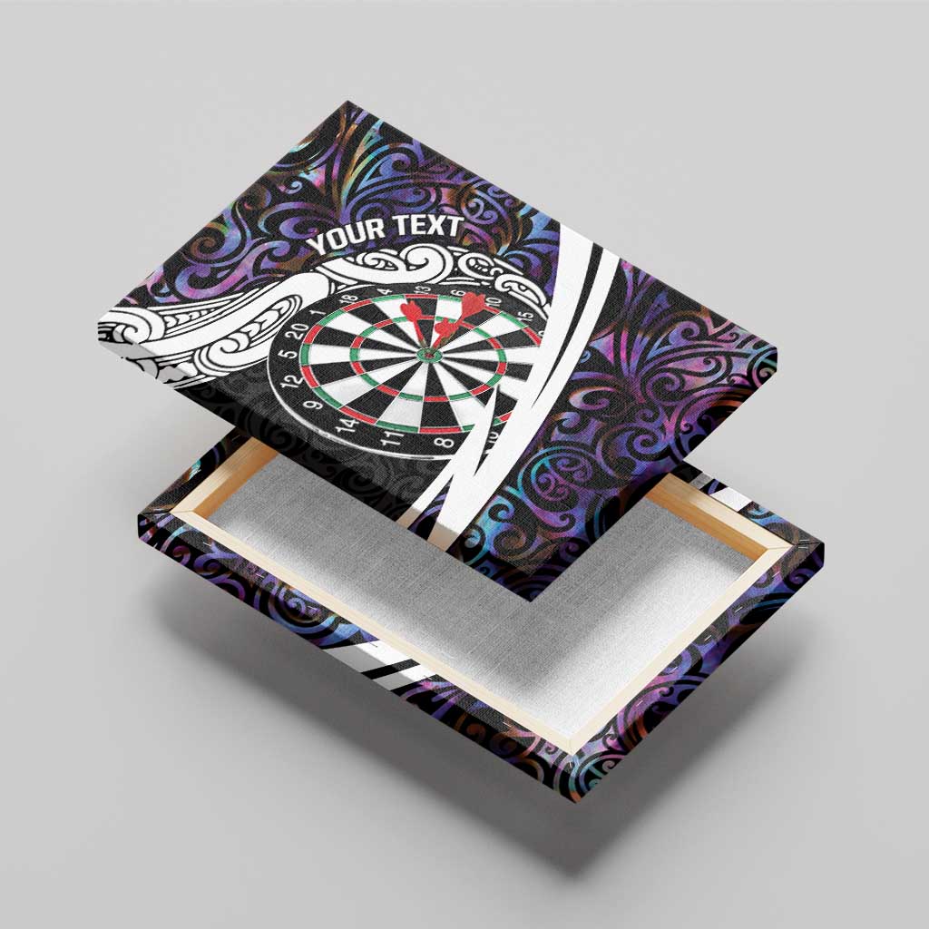 Personalized NZ Darts Canvas Wall Art Paua Shell Maori Koru Whakairo - Purple - Aussie Hoodie