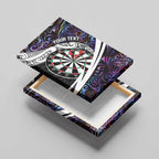 Personalized NZ Darts Canvas Wall Art Paua Shell Maori Koru Whakairo - Purple - Aussie Hoodie