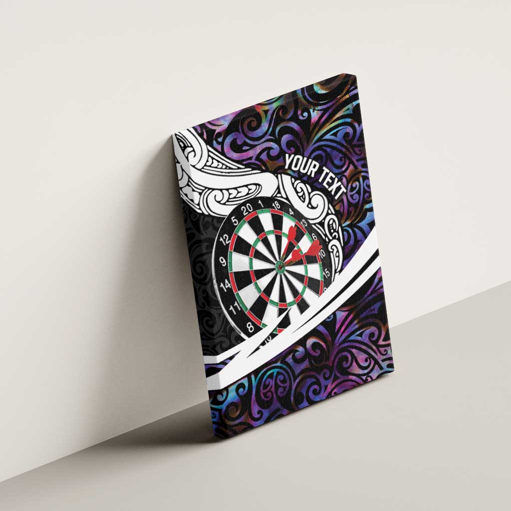 Personalized NZ Darts Canvas Wall Art Paua Shell Maori Koru Whakairo - Purple - Aussie Hoodie