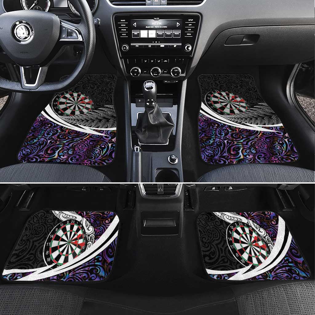 Personalized NZ Darts Car Mats Paua Shell Maori Koru Whakairo - Purple - Aussie Hoodie