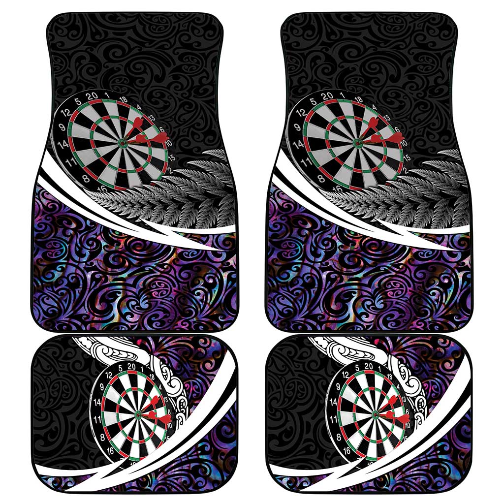 Personalized NZ Darts Car Mats Paua Shell Maori Koru Whakairo - Purple - Aussie Hoodie