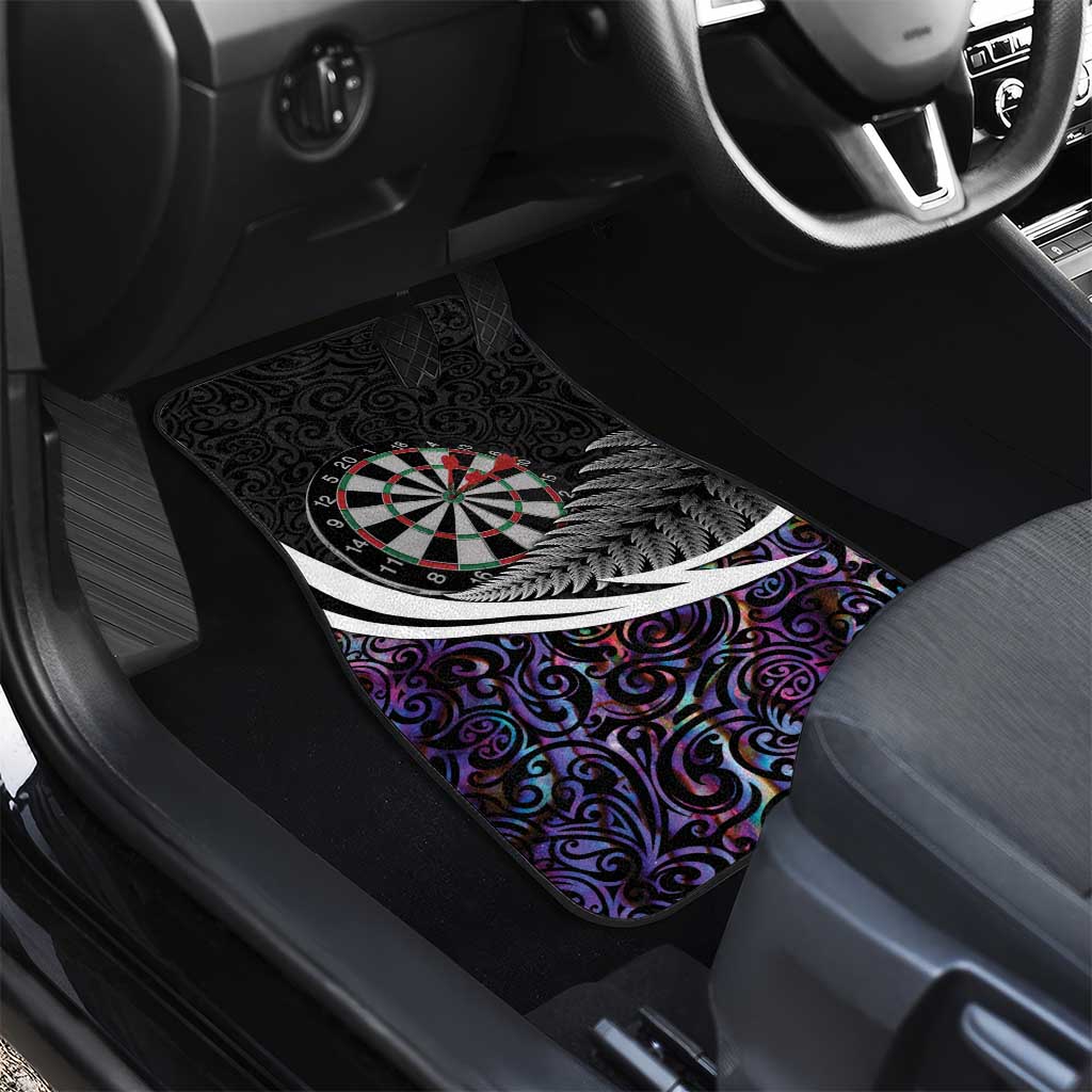 Personalized NZ Darts Car Mats Paua Shell Maori Koru Whakairo - Purple - Aussie Hoodie