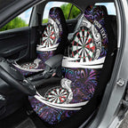 Personalized NZ Darts Car Seat Cover Paua Shell Maori Koru Whakairo - Purple - Aussie Hoodie