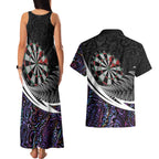 Personalized NZ Darts Couples Matching Tank Maxi Dress and Hawaiian Shirt Paua Shell Maori Koru Whakairo - Purple - Aussie Hoodie