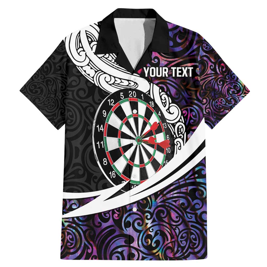 Personalized NZ Darts Family Matching Mermaid Dress and Hawaiian Shirt Paua Shell Maori Koru Whakairo - Purple - Aussie Hoodie