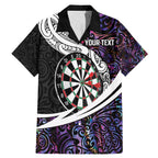 Personalized NZ Darts Family Matching Mermaid Dress and Hawaiian Shirt Paua Shell Maori Koru Whakairo - Purple - Aussie Hoodie