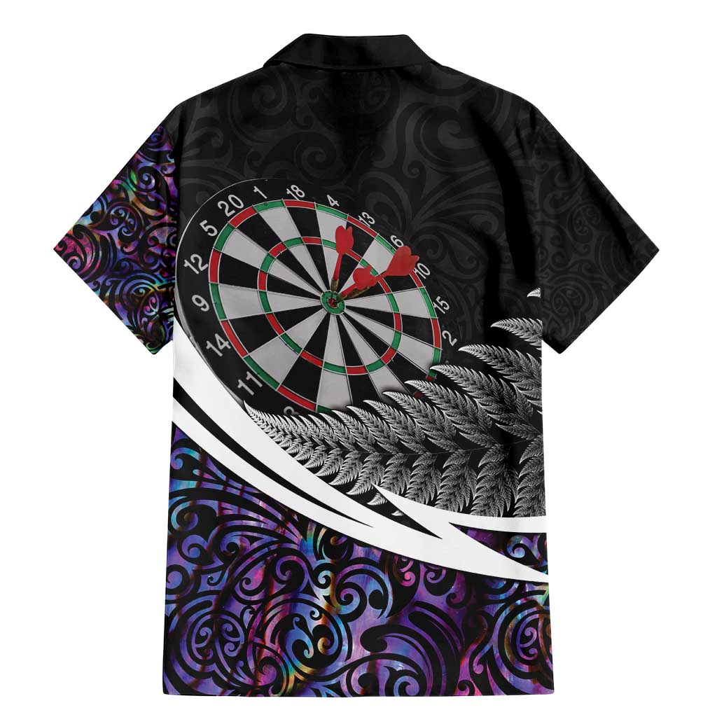 Personalized NZ Darts Family Matching Mermaid Dress and Hawaiian Shirt Paua Shell Maori Koru Whakairo - Purple - Aussie Hoodie