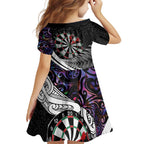 Personalized NZ Darts Family Matching Tank Maxi Dress and Hawaiian Shirt Paua Shell Maori Koru Whakairo - Purple - Aussie Hoodie