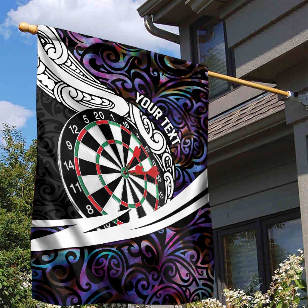 Personalized NZ Darts Garden Flag Paua Shell Maori Koru Whakairo - Purple - Aussie Hoodie