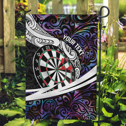 Personalized NZ Darts Garden Flag Paua Shell Maori Koru Whakairo - Purple - Aussie Hoodie