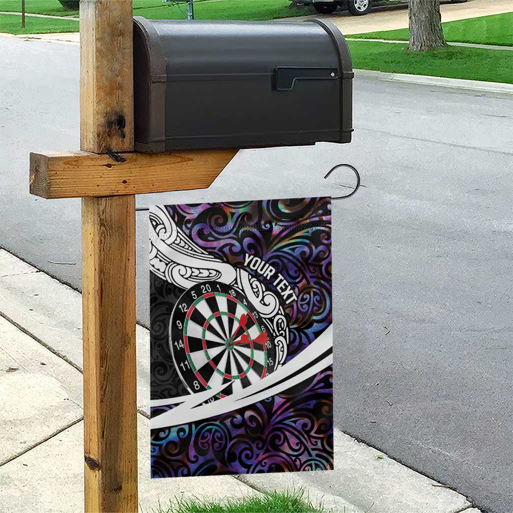 Personalized NZ Darts Garden Flag Paua Shell Maori Koru Whakairo - Purple - Aussie Hoodie