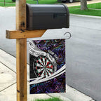 Personalized NZ Darts Garden Flag Paua Shell Maori Koru Whakairo - Purple - Aussie Hoodie
