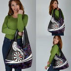 Personalized NZ Darts Grocery Bag Paua Shell Maori Koru Whakairo - Purple - Aussie Hoodie