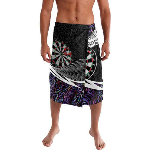 Personalized NZ Darts Lavalava Paua Shell Maori Koru Whakairo - Purple - Aussie Hoodie